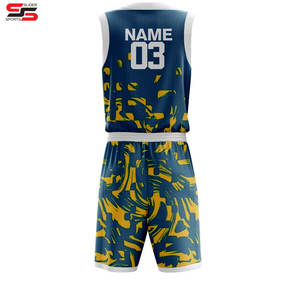 Bajo MOQ Personalizado Hombres Uniforme de Baloncesto Último Diseño Personalizado Logotipo de Impresión Uniforme de Baloncesto - Product Image 2