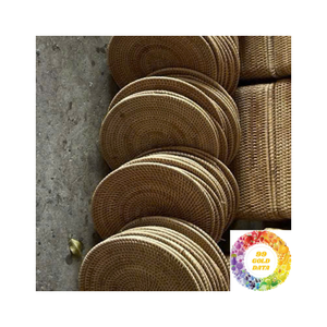 Elegante cargador de ratán tejido a mano platos y manteles individuales decoración de mesa de comedor rústica decoración colgante de pared perfecta - Product Image 1