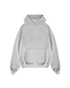 Sweat-shirt à capuche surdimensionné pour homme 100% coton, confortable, à épaules tombantes, dans des couleurs vierges pour la saison d'automne - Product Image 1