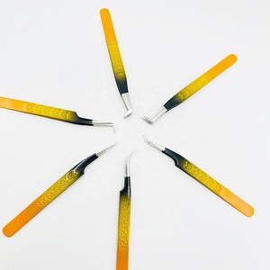 ปากคีบขนตามืออาชีพที่แกะสลักด้วยผงเคลือบรูปผีเสื้อสามารถปรับแต่งได้ขนตาน้ำหนักเบาป้องกันแบคทีเรีย - Product Image 6