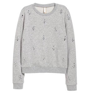 Sweat-shirt pour homme avec design en strass, manches longues, décontracté, à la mode, pull-over pour homme - Product Image 1