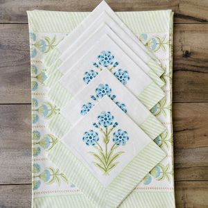 แผ่นรองจานและผ้าเช็ดปากพิมพ์ลายด้วยมือ - ซื้อแผ่นรองจานพิมพ์ลายตามสั่ง, ผ้าปูโต๊ะวาดลายด้วยมือ, แผ่นรองจานและผ้าเช็ดปากลายพิมพ์ด้วยมือแบบสำเร็จรูป - Product Image 1