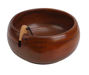 Support de bol en fil de bois, panier de rangement en laine à tricoter rond avec trous organisateur de Kit de crochet artisanal fait à la main parfait pour la mère - Product Image 1