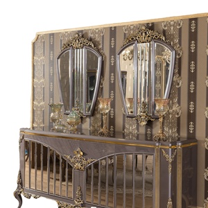 PLATIN GREY Premium Special Wood Collection Juego de comedor contemporáneo Sofá extensible Chesterfield Diseño Sensación exclusiva para - Product Image 1