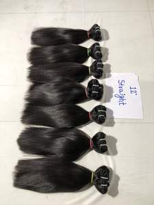 100% indien Temple naturel droit Machine trame qualité supérieure Extension de cheveux humains soyeux et lisse vendeur en gros - Product Image 3