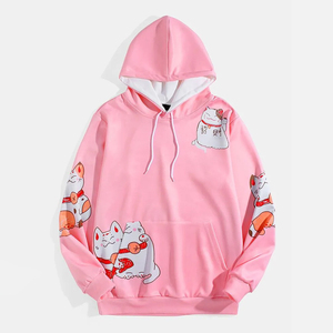 Pull-over à capuche personnalisé en coton de haute qualité Sweat-shirt à capuche uni avec logo brodé et impression de couleurs avec logo personnalisé - Product Image 1