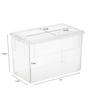Organizador transparente grande y resistente multifunción respetuoso con el medio ambiente flexible PP para el hogar caja de almacenamiento de paños de plástico apilable con tapas - Product Image 3