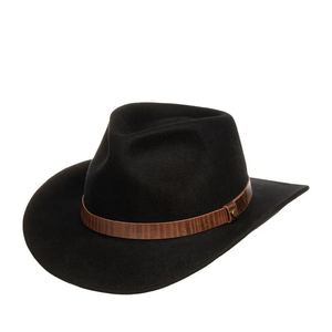 Chapeau de cowboy en cuir à logo personnalisé unisexe Chapeau pliable réversible de créateur en noir Marque privée Utilisation sportive abordable - Product Image 1
