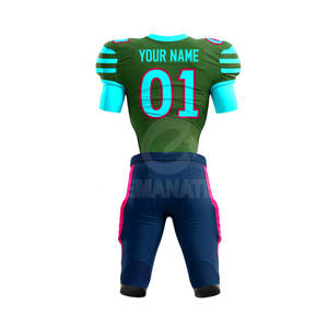 Uniforme de Fútbol Americano Profesional para Equipo, Diseño Personalizado, Impreso, Transpirable, Conjunto de Camiseta y Pantalón de Manga Corta - Product Image 4