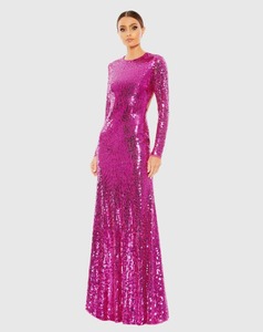 Elegant Chiffon Beaded Sequin Embroidered A-Line Evening Gown Beautiful Handwork Neck Sleeves Long Floor Formal Party Prom Dress - Product Image 4