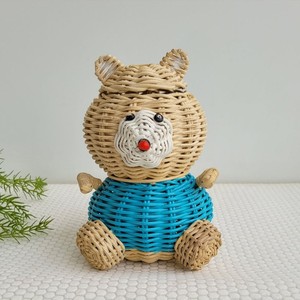 Cesta de almacenamiento de juguetes para niños, diseño de animales, cestas de ratán hechas a mano, contenedor para bebés y niños pequeños - Product Image 4