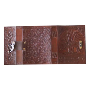 วารสารหนังแท้สีน้ำตาลวินเทจแบบพรีเมี่ยมสมุดบันทึกการปิดแบบโบราณงานแฮนด์เมดของขวัญที่สมบูรณ์แบบสำหรับนักเขียนและศิลปิน - Product Image 3