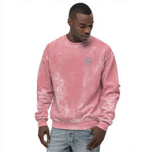 Mens Vintage Streetwear <b>Sweatshirt</b> Sun-Faded Distressed Print Rhinestone & <b>Embroidery</b> Pullover Stone-Washed Jumper - Product Image 5