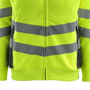 Hi Vis Safety <b>Work</b> Hoodie Winter Jacket Cotton ANSI Class 2 Reflective Strips LED Flash <b>Waterproof</b> Windproof Road Construction - Product Image 6