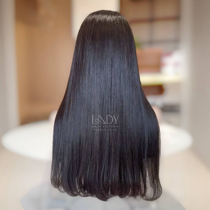 Peluca con cierre de cabello humano Real 100%, precio al por mayor, hueso vietnamita, punta roma recta, encaje HD - Product Image 2