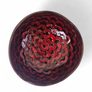 Bol en coque de noix de coco avec incrustation de nacre, vente en gros, conception personnalisée, fabricant direct du Vietnam - Product Image 2