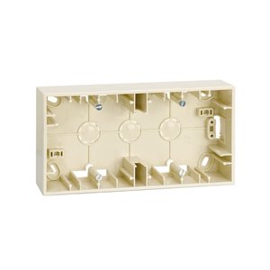 Scatola da incasso color avorio per due articoli (Simon 27 Play 2700752-031) - Product Image 1