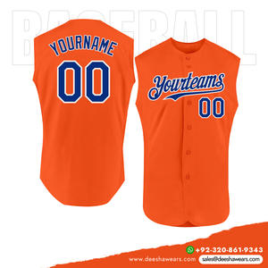 Maillots sans manches à boutons complets de baseball personnalisés OEM uniformes pour sports d'équipe tissu polyester à séchage rapide par Deesha Wears fabricant - Product Image 5