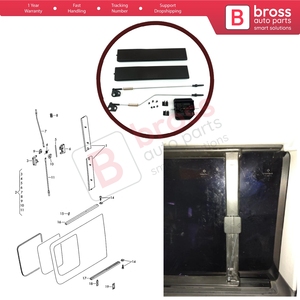 BDP618 Side Sliding <b>Window</b> Glass Latch <b>Cover</b> Repair Set 2E1847733 for Sprinter Crafter - Product Image 5