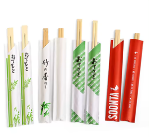 Palillos Desechables de Bambú con Envoltura de Papel, Calidad de Restaurante, Venta al Por Mayor, Listos para Exportar, OEM Disponible - Product Image 3