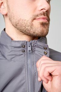 Chaqueta informal ligera de alta calidad, cortavientos con cremallera personalizada, chaqueta en blanco de poliéster para hombre - Product Image 4