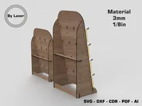 Étagère de présentation autoportante en bois moderne, simple et écologique pour l'organisation de produits et de marchandises