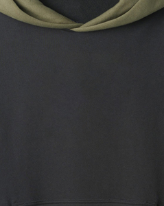 เสื้อฮู้ดดี้ผู้ชายผ้าฝ้าย 100% รุ่นใหม่ล่าสุดปี 2025 พิมพ์ลายโลโก้แบบ DTF สีสันตัดกัน ระบายอากาศได้ดี ทรงโอเวอร์ไซส์ ไหล่ตก - Product Image 3