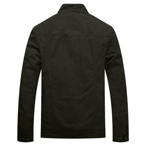 Conception OEM sur mesure 100% coton vestes Slim Fit de couleur kaki unie pour hommes avec poches veste surplus de stocks du Bangladesh - Product Image 4