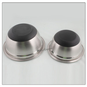 Heavy Duty Stainless Steel Eco-Friendly <b>Bowl</b> Mirror Polished Food Grade Mixing <b>Bowl</b> with Silicone Base - Product Image 2