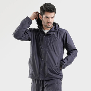 Hot Selling Unisex Winter Waterproof <b>Windproof</b> Eco-Friendly 100% Polyester Hooded Windbreaker Plus Size Tracksuit Custom Logo - Product Image 3
