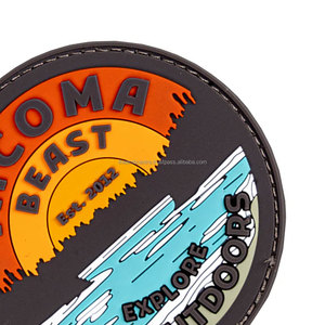 Patch professionnel Logo personnalisé Badges en PVC souple en caoutchouc personnalisé nouveau Style Badges en caoutchouc de Silicone tissu sergé - Product Image 6