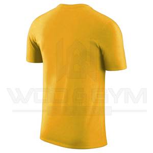 เสื้อยืดผ้าแห้งเร็วสำหรับผู้ชายเสื้อผ้าแนวสตรีทสีล้วนทำจากผ้าฝ้ายโพลีเอสเตอร์พิมพ์ลายโลโก้ด้านหน้า - Product Image 2