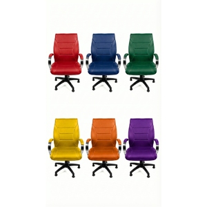 Top Quality Snow Faux Leather Ergonomic Guest Office <b>Chair</b> Star Base for Wholesale - Product Image 3