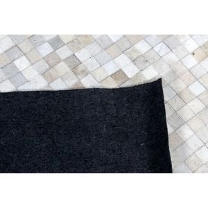 Handcrafted Hair-On Leather Large <b>Abstract</b> <b>Rug</b> for Living Room Bedroom Hallway - Product Image 6