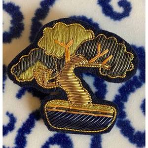 Broche, badges brodés à la main avec fil de bullion, motifs de patchs brodés tendance pour veste, à attacher avec une épingle de sûreté - Product Image 2