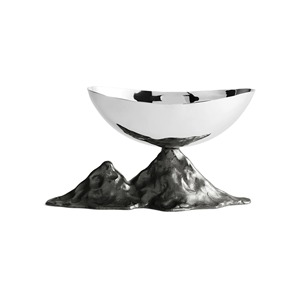 Lot de 3 bols décoratifs bas orchidées finition argentée pièces élégantes parfaites pour la table de bureau à domicile ou la fête d'Inde - Product Image 6