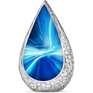 Grande urne de crémation en forme de larme de la meilleure qualité OEM ODM conception personnalisée émail fini adulte crémation souvenir urnes cadeau funéraire - Product Image 1