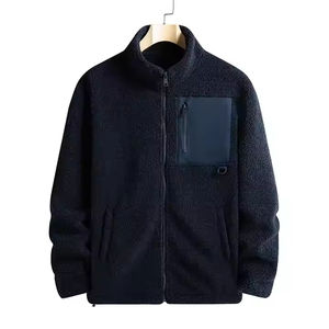 Veste en polaire sherpa unisexe avec poche poitrine, col montant enduit, logo frontal personnalisable, respirante, pour l'hiver et les activités de plein air - Product Image 6