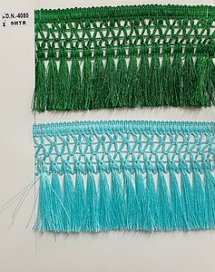Customized Hand Woven Ribbons & Laces in <b>Pastel</b> Shades with Fringes for Dress Designers & Resale - Product Image 5