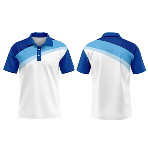 Personalizado 100% poliéster de gran tamaño para camiseta de Polo de secado rápido transpirable y absorbente de sudor patrón sólido tejido de punto - Product Image 1