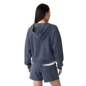 Otoño Invierno mujer Sudadera con capucha suave polar pulóver suelta ajuste sudadera Casual manga larga moda OEM ODM ropa para damas - Product Image 4