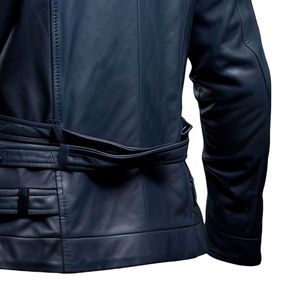 Custom Double Breasted Real Leather <b>Coats</b> Wholesale Breathable Weather Resistance Leather <b>Coats</b> - Product Image 6