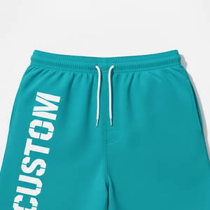 กางเกงขาสั้นผ้าซาตินพิมพ์ลายตามสั่งสำหรับผู้ชาย พร้อมงานปัก เอวสูง ปิดด้วยเชือกผูก เอวสม็อค ระบายอากาศได้ดี เหมาะสำหรับออกกำลังกาย ยิม และสวมใส่ลำลอง - Product Image 3