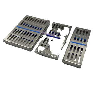 Caja médica de salud, bandeja de casete de esterilización con bandejas de esterilización de bloqueo, cesta de malla de alambre personalizada para uso médico - Product Image 1