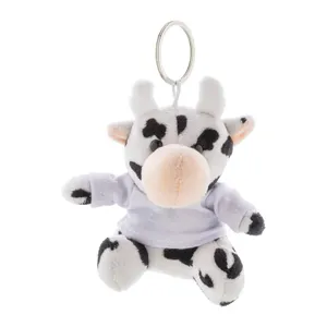 Portachiavi in Peluche Personalizzato CowFob, Moschettone Promozionale Personalizzabile - Product Image 1