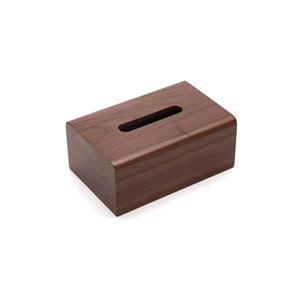 Juego de 2 soporte de almacenamiento de papel tisú de madera maciza caja de servilletas de madera caja de pañuelos de tamaño personalizado a granel - Product Image 2