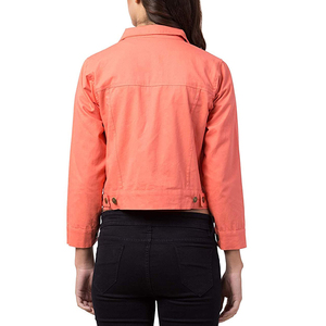 2024 hiver femmes longue tenue Denim jean veste respirant coton personnalisé broderie conception solide durable personnalisation XL - Product Image 4