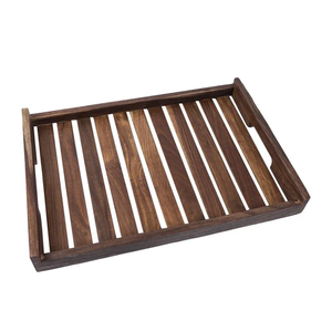 Handcrafted Polished Sheesham Wood <b>Large</b> Eco-Friendly Durable Serving <b>Trays</b> for Snacks Tea Coffee Breakfast Parties | OEM - Product Image 4