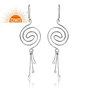 Pendiente oxidado de plata 925 más vendido para mujer, joyería de diseño personalizado para mujer, regalo para ella - Product Image 1