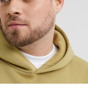2025 nouvelle haute qualité en gros luxe poids lourd sweat à capuche blanc broderie personnalisée logo noir surdimensionné hommes basics sweat à capuche - Product Image 3